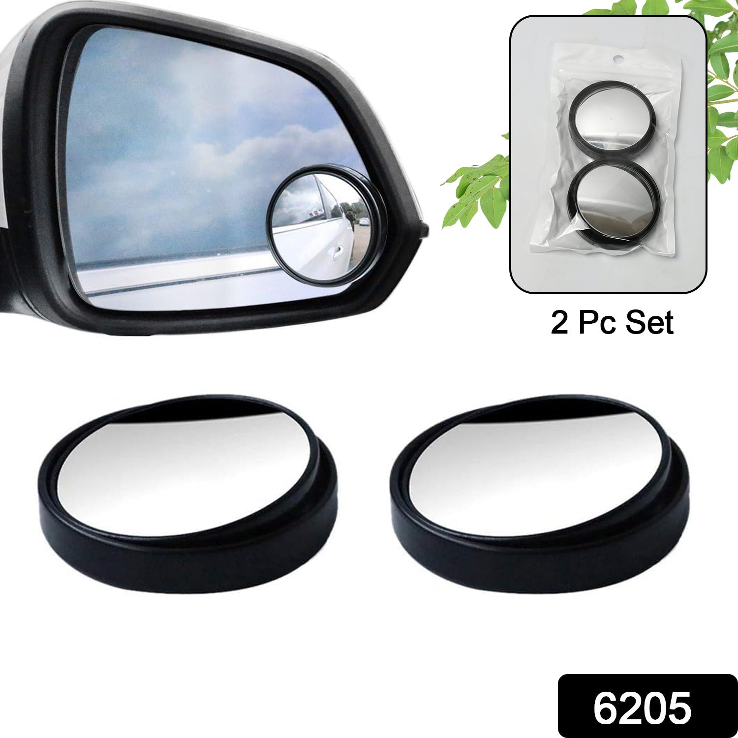 360° Blind Spot Convex Rear View Mirrors (2-Pack) 360° Blind Spot Convex Rear View Mirrors (2-Pack)